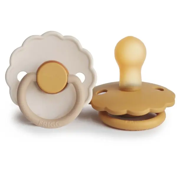 FRIGG FRIGG Daisy Size 1:0-6 months биберон Chamomile/Honey gold 2 бр.