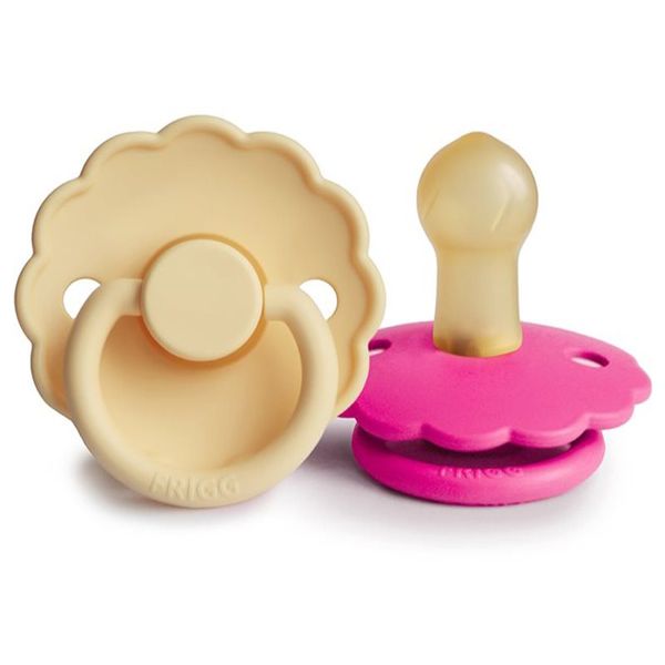 FRIGG FRIGG Daisy Size 1:0-6 months биберон Pale Daffodil/Fuchsia 2 бр.