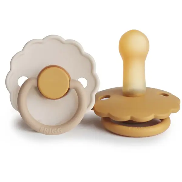 FRIGG FRIGG Daisy Size 2:6-18 months биберон Chamomile/Honey gold 2 бр.