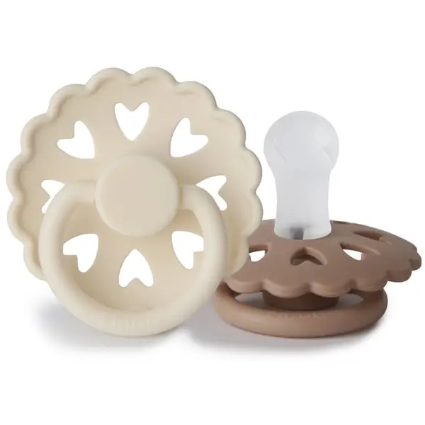 FRIGG FRIGG Fairytale Round Silicone 2-Pack Size 1 биберон The Ugly Duckling/The Emperors New Clothes 2 бр.