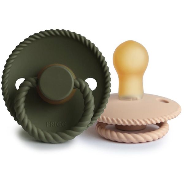 FRIGG FRIGG Rope Size 1:0-6 months биберон Croissant/Olive 2 бр.
