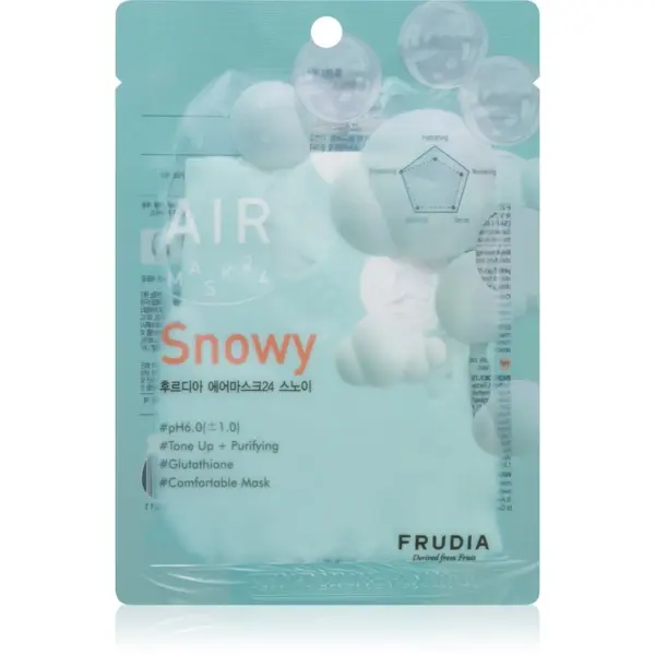 Frudia Frudia AIR Snowy платнена маска да уеднакви цвета на кожата 25 мл.
