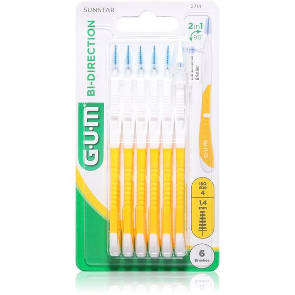 G.U.M G.U.M Bi Direction Interdental Brush 2714 четки за междузъбно пространство 1,4 mm 6 бр.