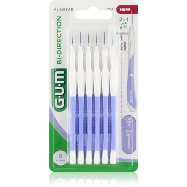 G.U.M G.U.M Bi Direction Interdental Brush четки за междузъбно пространство 0,6 mm 6 бр.