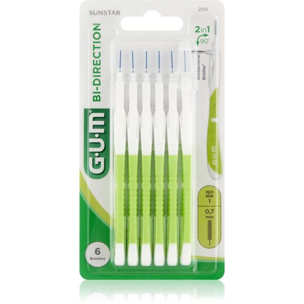 G.U.M G.U.M Bi Direction Interdental Brush четки за междузъбно пространство 0,7 mm 6 бр.