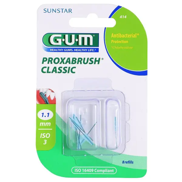 G.U.M G.U.M Proxabrush Classic резервни четки за междузъбно пространство в блистер 1,1 mm 8 бр.