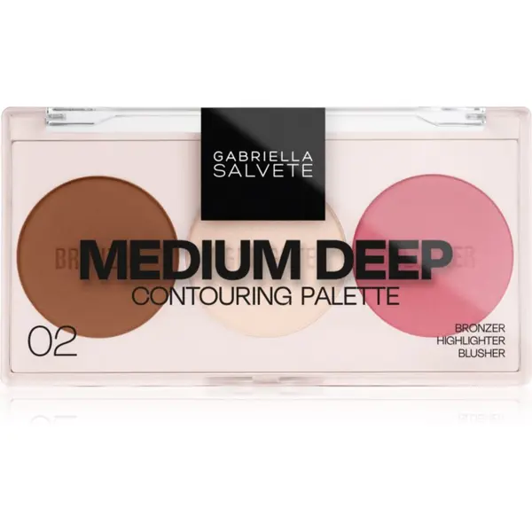 Gabriella Salvete Gabriella Salvete Contouring Palette контурираща палитра за лице цвят 02 Medium Deep 9 гр.