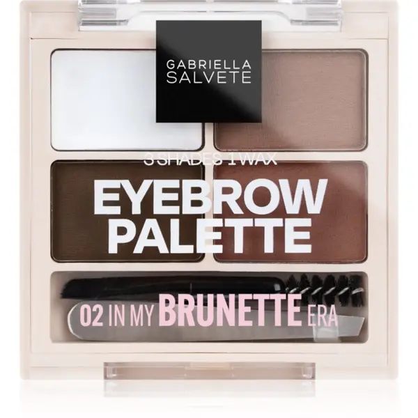 Gabriella Salvete Gabriella Salvete Eyebrow Palette сет за перфектни вежди цвят 02 In My Brunette Era 5.2 гр.