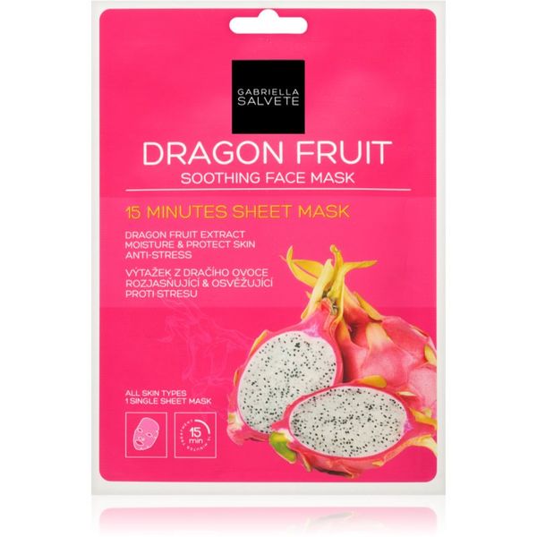 Gabriella Salvete Gabriella Salvete Face Mask Dragon Fruit успокояваща платнена маска 1 бр.