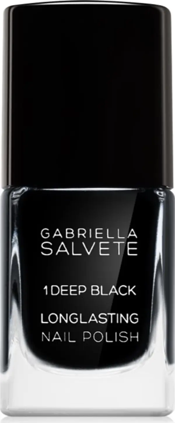 Gabriella Salvete Gabriella Salvete Longlasting Enamel дълготраен лак за нокти със силен гланц цвят 01 Deep Black 11 мл.