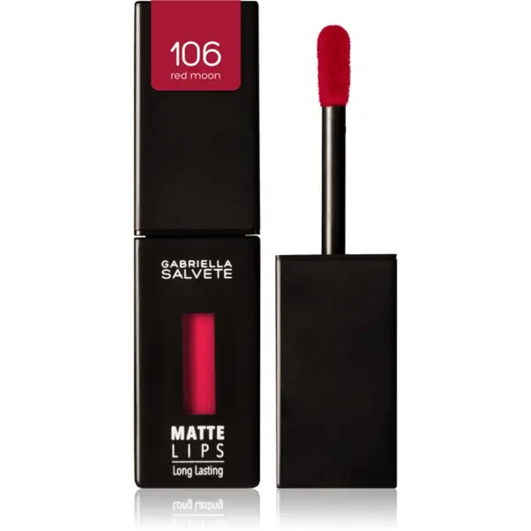 Gabriella Salvete Gabriella Salvete Matte Lips дълготрайно течно червило с матиращ ефект цвят 106 Red Moon 4,5 мл.