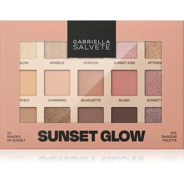 Gabriella Salvete Gabriella Salvete Sunset Glow 15 Shades of Sunset палитра сенки за очи 15 гр.