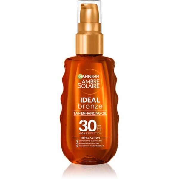 Garnier Garnier Ambre Solaire Ideal Bronze масло за грижа и придобиване на тен SPF 30 150 мл.