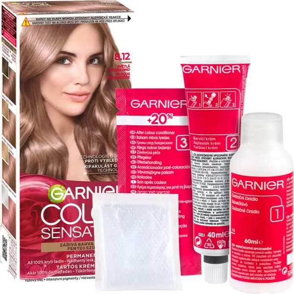 Garnier Garnier Color Sensation боя за коса цвят 8.12 Light Roseblonde