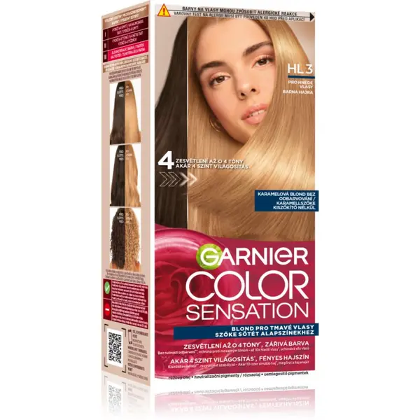 Garnier Garnier Color Sensation боя за коса за изсветляване на косата цвят HL3 Brown Hair 1 бр.