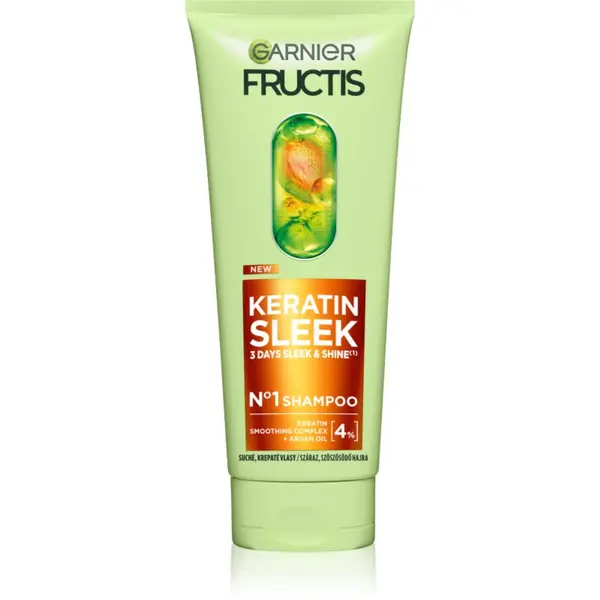 Garnier Garnier Fructis Keratin Sleek шампоан за суха и крехка коса 200 мл.