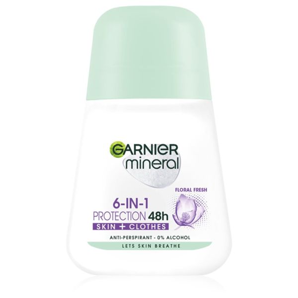 Garnier Garnier Mineral 5 Protection рол- он против изпотяване 48 часа (Floral Fresh) 50 мл.