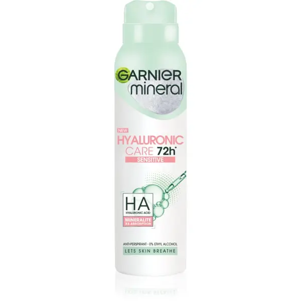 Garnier Garnier Mineral Hyaluronic Care антиперспирант-спрей за чувствителна кожа 150 мл.