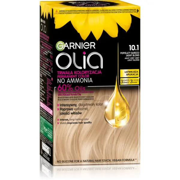 Garnier Garnier Olia Big Kit перманентната боя за коса цвят 10.1 Ashy very very light blond 1 бр.