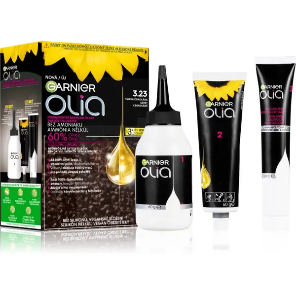 Garnier Garnier Olia Big Kit перманентната боя за коса цвят 3.23 Dark Chocolate 1 бр.