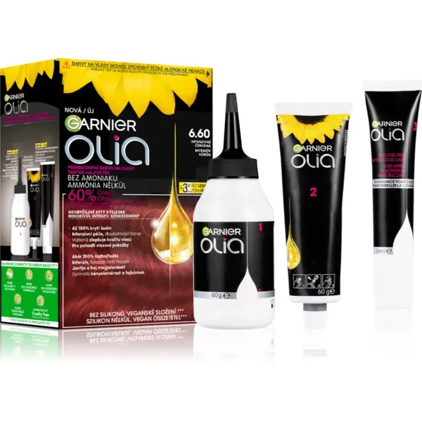 Garnier Garnier Olia Big Kit перманентната боя за коса цвят 6.60 Intense Red 1 бр.