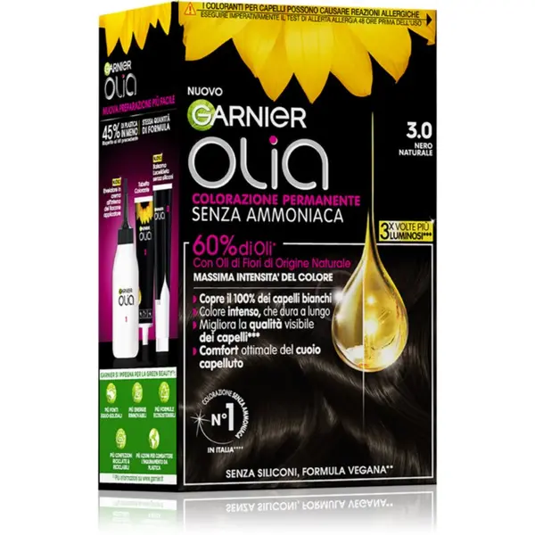 Garnier Garnier Olia перманентната боя за коса цвят 3.0 Nero Naturale 1 бр.