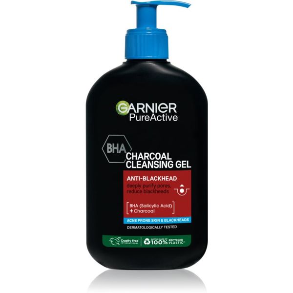 Garnier Garnier Pure Active Charcoal почистващ гел против черни точки 250 мл.