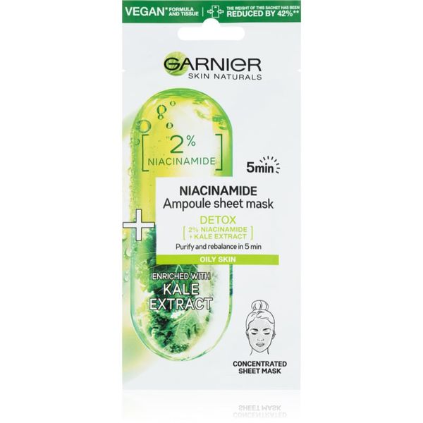 Garnier Garnier Skin Naturals Ampoule Sheet Mask платнена маска с почистващ и освежаващ ефект 15 гр.
