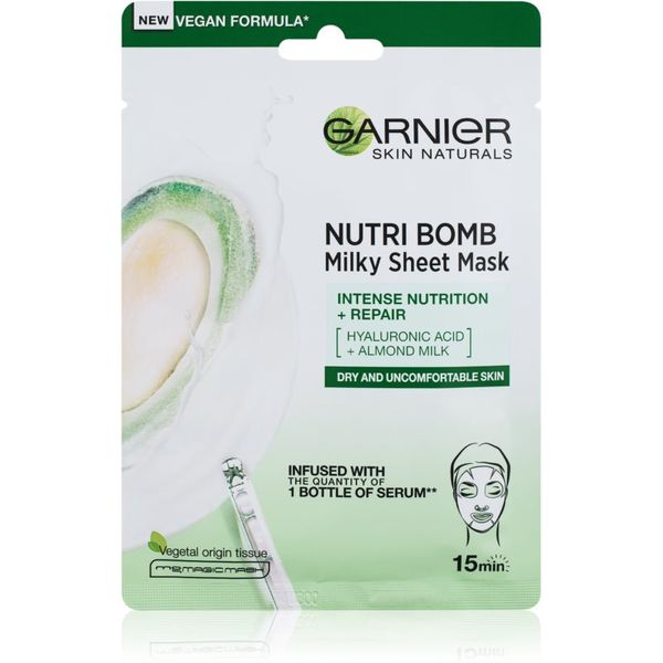 Garnier Garnier Skin Naturals Nutri Bomb подхранваща платнена маска за суха кожа 32 гр.