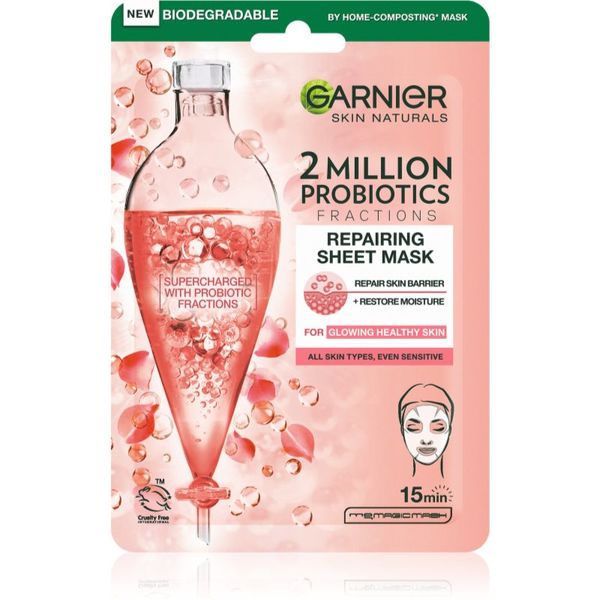 Garnier Garnier Skin Naturals Платнена маска за лице за еднократна употреба с пробиотик 22 гр.