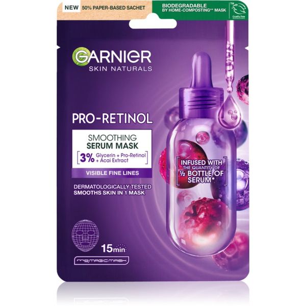 Garnier Garnier Skin Naturals Pro-Retinol изгаждаща платнена маска 22 гр.