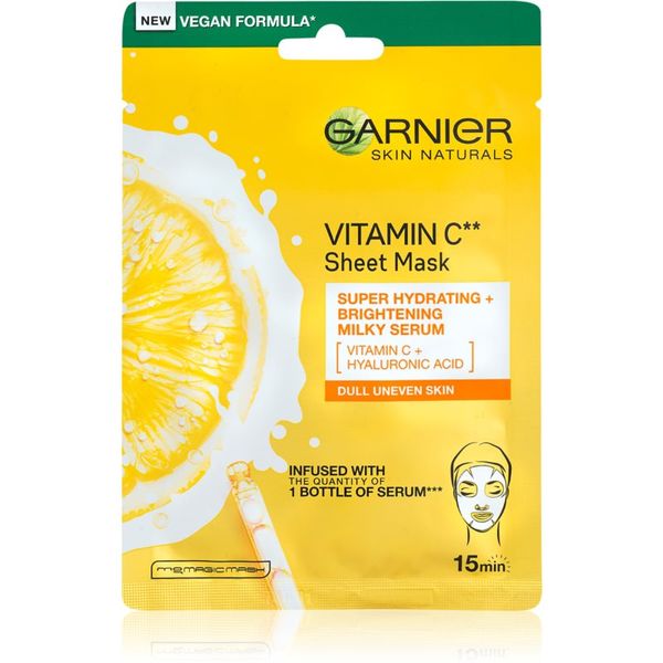 Garnier Garnier Skin Naturals Vitamin C платнена маска с озаряващ и хидратиращ ефект с витамин С 28 гр.