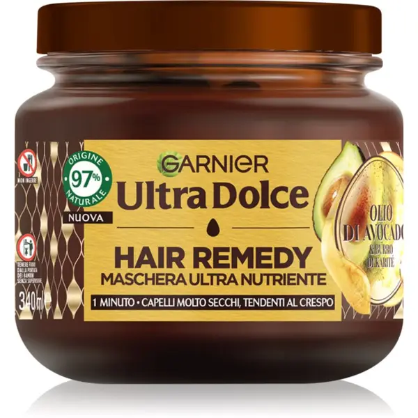 Garnier Garnier Ultra Doux Avocado Oil and Shea Butter подхранваща маска за суха коса 340 мл.