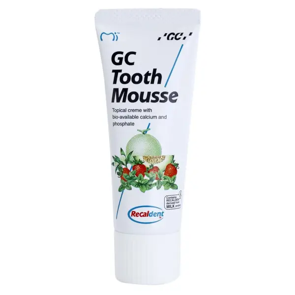 GC GC Tooth Mousse реминализиращ защитен крем за чувствителни зъби без флуорид вкус Melon 35 мл.