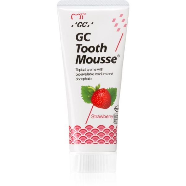 GC GC Tooth Mousse реминализиращ защитен крем за чувствителни зъби без флуорид вкус Strawberry 35 мл.