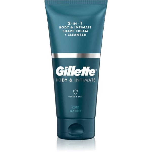 Gillette Gillette Body&Intimate 2in1 Shave Cream продукт за бръснене на слабините с измиваща емулсия за мъже 150 мл.