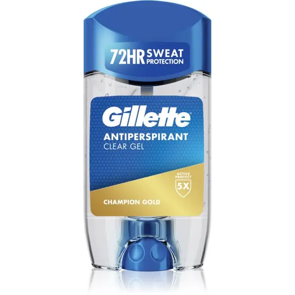 Gillette Gillette Champion Gold Antiperspirant Clear Gel гел против изпотяване за мъже 70 мл.