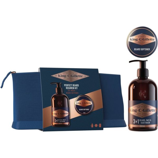 Gillette Gillette King C. Perfect Beard Regimen Kit подаръчен комплект (за мъже)
