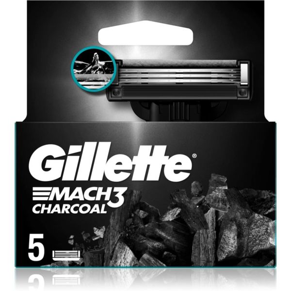 Gillette Gillette Mach3 Charcoal Резервни остриета 5 бр.