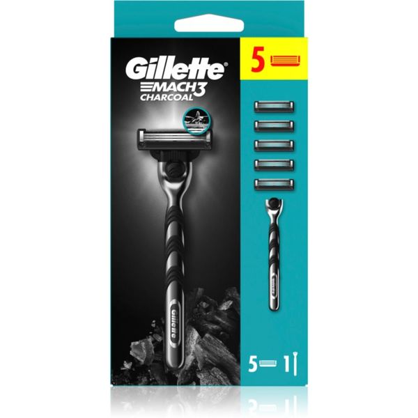 Gillette Gillette Mach3 Charcoal самобръсначка + резервни остриета 5 бр.