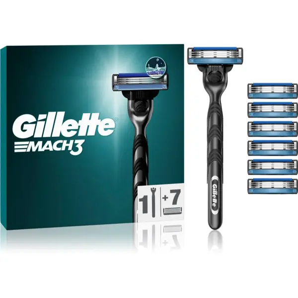 Gillette Gillette Mach3 самобръсначка + резервни остриета 7 бр.