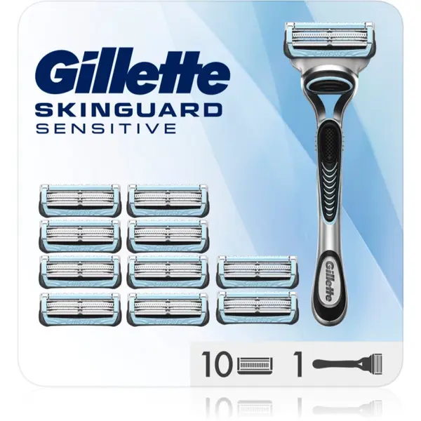 Gillette Gillette Skinguard Sensitive самобръсначка + резервни остриета 11 бр.