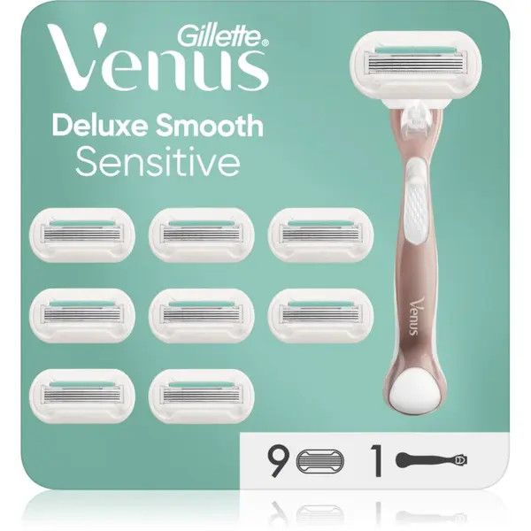 Gillette Gillette Venus Deluxe Smooth Sensitive самобръсначка + резервни остриета 9 бр.