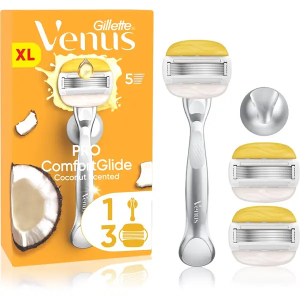 Gillette Gillette Venus PRO ComfortGlide Coconut дамски епилатор с държач за душ + резервни ножчета 5 бр.