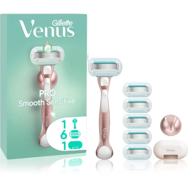 Gillette Gillette Venus PRO Smooth Sensitive комплект за бръснене за жени 9 бр.