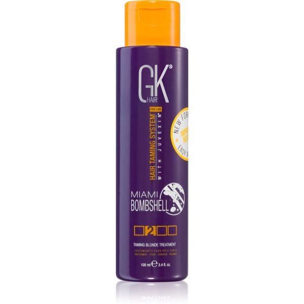 GK Hair GK Hair Miami Bombshell Taming Blonde Treatment кератинова маска за блонд коса и коса с кичури 100 мл.