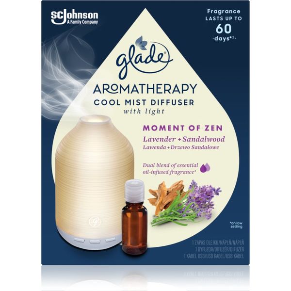 Glade GLADE Aromatherapy Moment of Zen aроматизиращ дифузер с пълнител Lavender + Sandalwood 17,4 мл.
