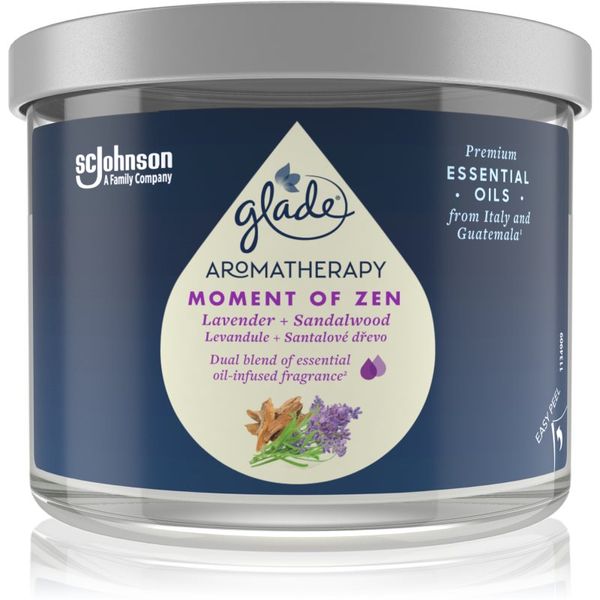 Glade GLADE Aromatherapy Moment of Zen ароматна свещ Lavender + Sandalwood 260 гр.