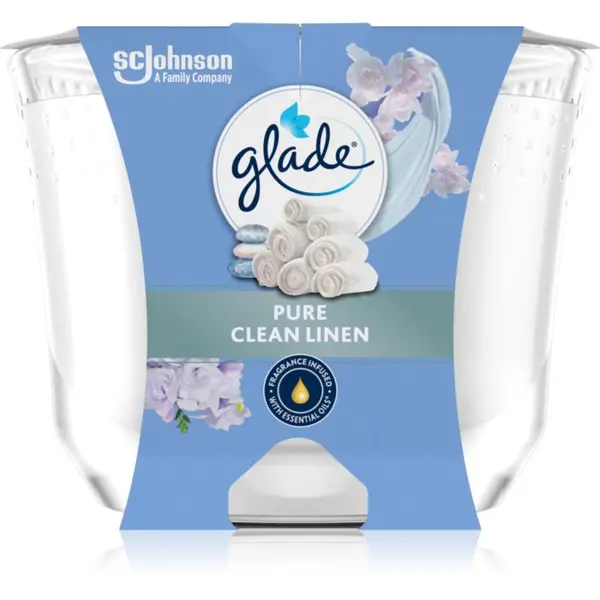 Glade GLADE Pure Clean Linen ароматна свещ 204 гр.