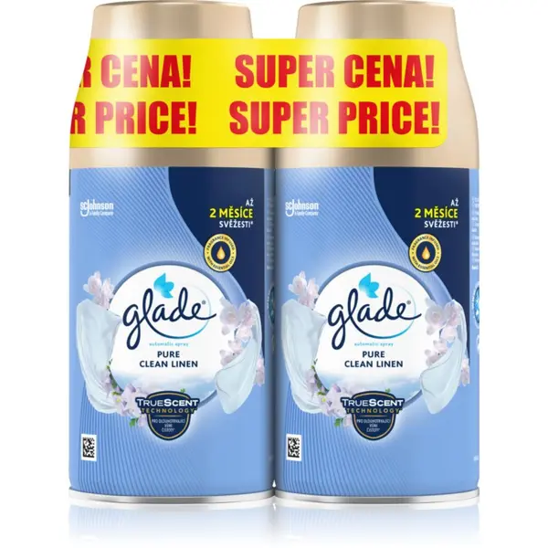 Glade GLADE Pure Clean Linen автоматичен освежител на въздуха пълнител 2x269 мл.